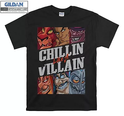 Buy Disney Villains Chillin LikeT-shirt Gift T Shirt Men Women Unisex Tshirt 6324 • 11.95£