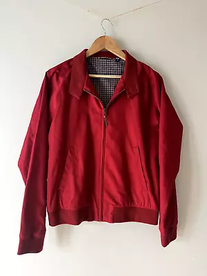 Buy Uniqlo Harrington Jacket Red Size S Small Mens Cotton Indie Mod Smart Casual VGC • 16.95£