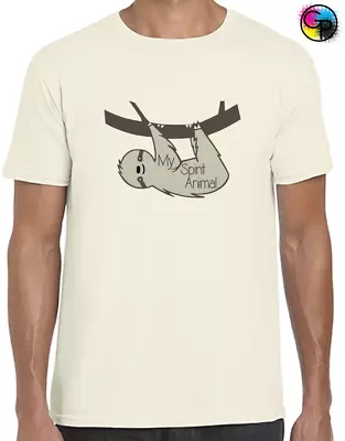 Buy My Spirit Animal Sloth Mens T Shirt Funny Cute Design Joke Animal Lover Lazy • 7.99£