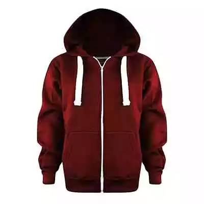 Buy Plain Mens British Fleece Zip UP Hoody Jacket Soft Sweatshirt Hooded Hoodie Top • 10.45£