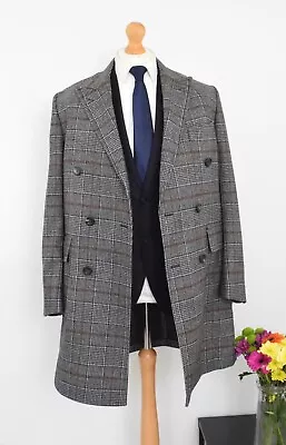 Buy New HACKETT MAYFAIR X LORO PIANA Prince Of Wales Zelander Coat £995 Size 42R/52R • 365£