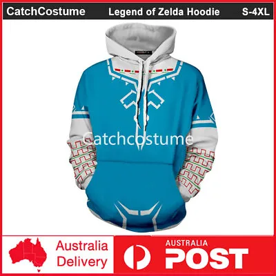 Buy Legend Of Zelda Cosplay Hoodie Link Champion's Tunic 3D Print Hooded Sweatshirts • 22.94£