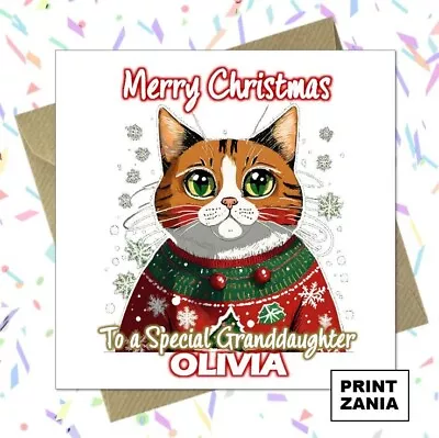 Buy Funny Cute Cat Christmas Jumper Card Humour Daughter Mum Nan Aunty Friend ZHJ • 2.99£