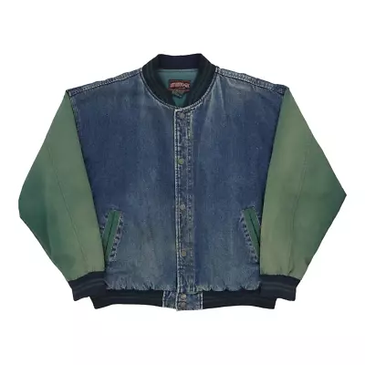 Buy Authentic Collection Varsity Jacket - Large Blue Cotton • 60.70£