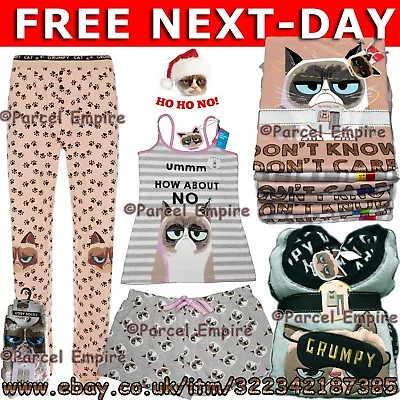 Buy GRUMPY CAT PYJAMA Vest Leggings Socks PJ Cami Set Shorts Ladies • 22.99£