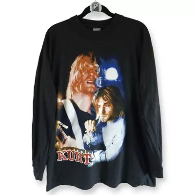 Buy Vintage Kurt Cobain Long Sleeve Shirt 1990 XL Nirvana • 265£