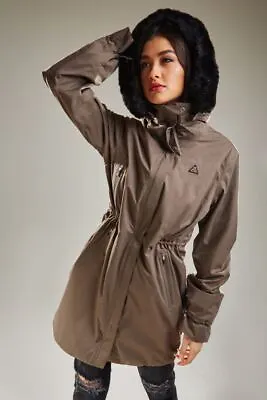 Buy Nike City Fur Hood Trench Jacket Womens Ladies Coat Outerwear • 49.95£