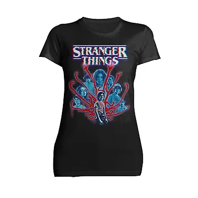 Buy Stranger Things Vines Poster Hive Glitch Official Women's SKINNY FIT T-Shirt • 22.99£