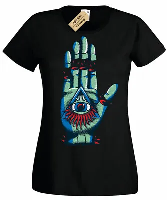 Buy Illuminati Hand Mens T-Shirt Goth Rock Punk Metal Mystical Womens Ladies • 11.95£