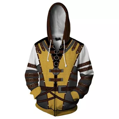 Buy Game Mortal Kombat 11 Scorpion Cosplay Sweatshirt Zip Up Coat Hoodie Jacket • 30.07£