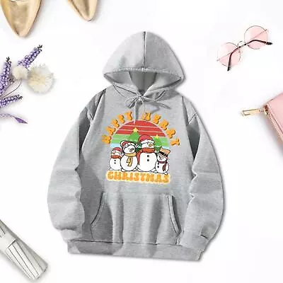 Buy Womens Hoodie Christmas Snowman Hoodies For Daily Wear Going Out Vacation • 12.54£