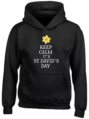 Buy St David's Day Hoodie Kids Keep Calm Cymru Wales Welsh Boys Girls Gift Top • 13.99£