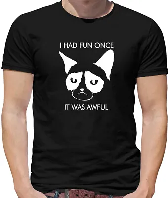 Buy I Had Fun Once It Was Awful [Grumpy Cat] - Mens T-Shirt - Meme Merch Fan Cats • 13.95£