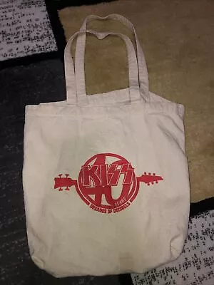Buy Kiss “40 Years:Decades Of Decibels” Lightly Used Concert Canvas Merch Bag/tote • 14.17£