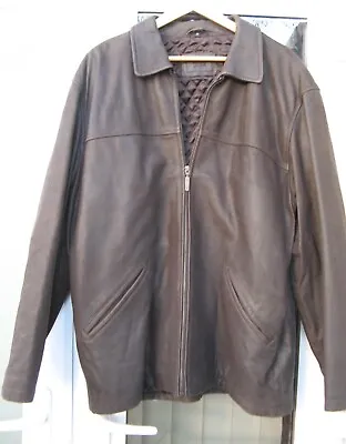 Buy Guise Dark Brown High Quality Leather Jacket Size M With Brown Lining • 45£