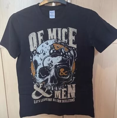 Buy Of Mice And Men T Shirt Rock Band Merch Tee Size Medium Black • 14.50£