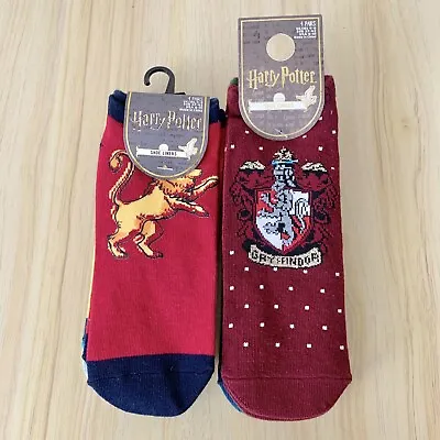 Buy Harry Potter Shoe Liners X2 Sets Socks Hogwarts Houses New Gryffindor Slytherin • 15£