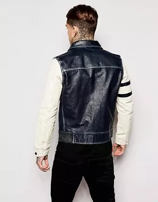Buy Leather Varsity Jacket • 350£