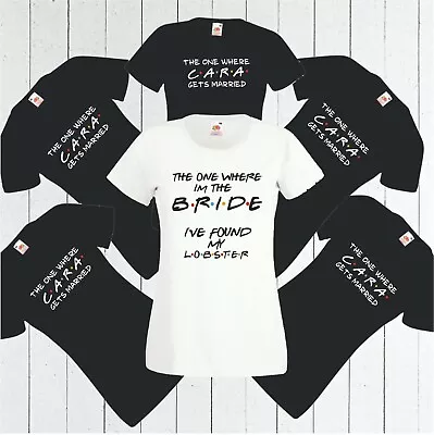 Buy Hn901 Friends Themed The One Where Gets Married Bride Hen Night Tshirt • 6.99£