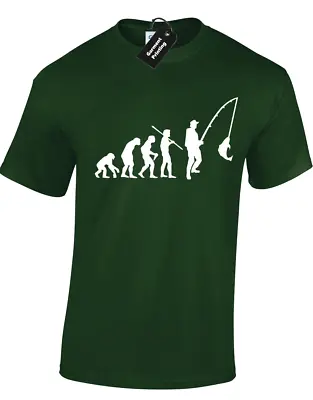 Buy Evolution Of Fisherman Mens T Shirt Tee Carp Fishing Angling Gift For Dad Idea • 7.99£