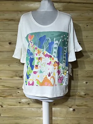 Buy Disney Alice In Wonderland T Shirt M Graphic Anniversary Tee Embroidery New • 17.89£