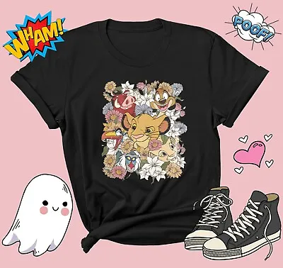 Buy Floral Lion King T-shirt T Shirt Men Women Unisex Tshirt G711 • 20.95£