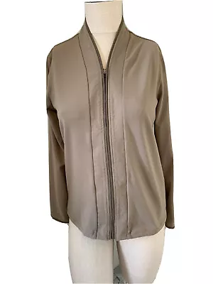 Buy LL BEAN Women’s Taupe Tan Lightweight Jacket Pockets Small Fitted Nylon Lycra • 16.06£