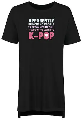 Buy KPop Nightie Women People Is Frowned Upon Thats Why I Listen To KPop Night Shirt • 13.99£
