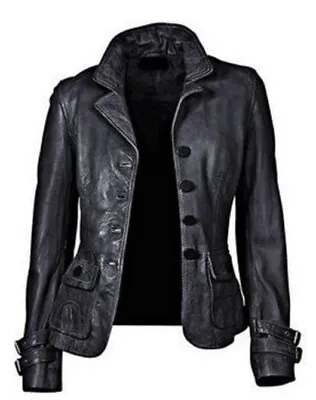 Buy New Women's Genuine Lambskin Soft Leather Motorcycle Slim Fit Biker Jacket/Coat • 89.99£
