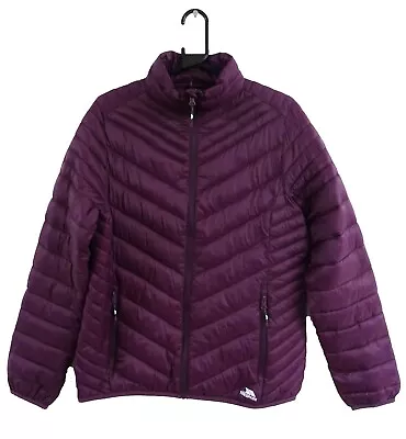 Buy TRESPASS 'Simara' Purple Quilted Puffer Outdoor Jacket Size 16 • 9.99£