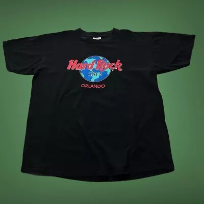Buy Black Hard Rock Cafe T-Shirt Graphic Tee Music Travel Size Large Orlando USA • 9.95£
