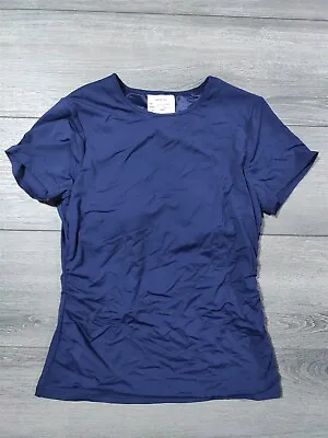 Buy Womens Size 4 Swim Top Dark Blue Navy Short Sleeve Swim Shirt Preowned Swimwear • 11.55£