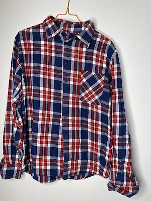 Buy Men's American Apparel Flannel Shirt XXS Man (fits Like A Small Size) Red Black • 15£
