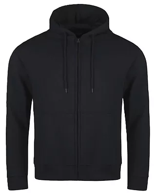 Buy Men's Plain Full Zip Up Hooded Hoodie Top Fleece Zipper Sweatshirt Hoody Jumper • 12.95£
