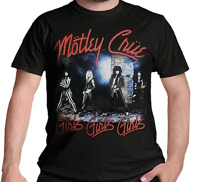 Buy Motley Crue Smokey Street T Shirt Official Girls Girls Girls Band Logo Black New • 15.44£
