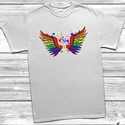 Buy Pride Wings T-Shirt Tee Top Unisex Mens Womens Pride Month LGBTQ Love • 11.95£