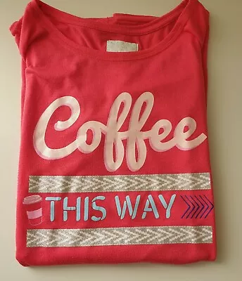 Buy Women's Time To Dream  Coffee This Way  Pyjama Top - Medium - Pink - Preowned  • 4.99£