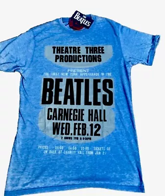 Buy Beatles Carnegie Hall Vintage Burnout T Shirt • 9.99£