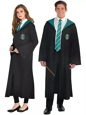 Buy Adults Slytherin School Robe Fancy Dress Wizard Costume Harry Potter Book Day • 35.99£