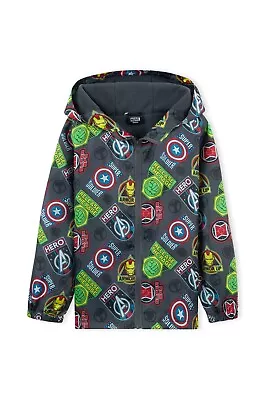 Buy Marvel Kids Boys Avengers Hooded Raincoat Jacket Full Zip Front • 19.49£