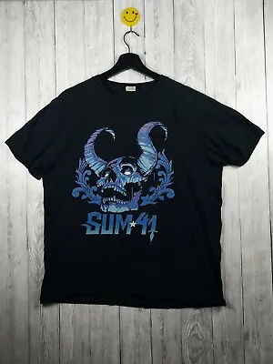 Buy Sum 41 Blue Demon Europe Tour Band Gildan Short Sleeve T-Shirt Size Large • 17.99£
