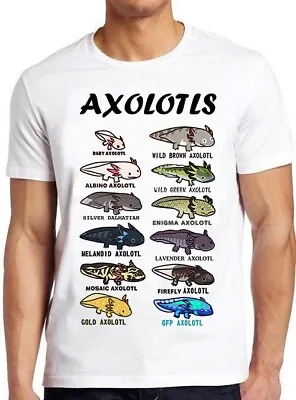 Buy Axolotl Types Names List Gamer Cult Meme Movie Joke Funny Gift Tee T Shirt M1015 • 6.35£