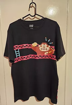 Buy Mens UNIQLO X Nintendo Black Donkey Kong Retro Japan T-Shirt SIZE UK LARGE • 25£