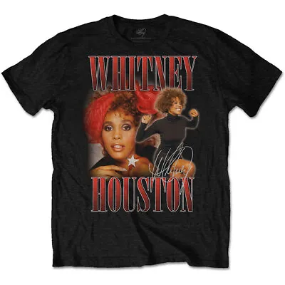 Buy Black Whitney Houston 90s Homage Official Tee T-Shirt Mens Unisex • 15.99£
