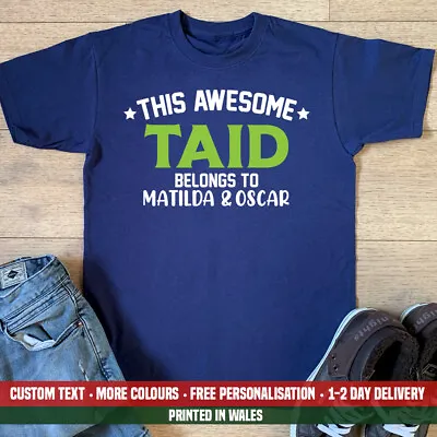 Buy This Awesome Taid Belongs To Names T Shirt Birthday Welsh Grandad Christmas Gift • 12.99£