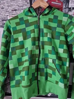 Buy Boys Minecraft Creeper Hooded Jacket Age 9-10 Years • 6£
