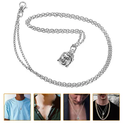 Buy Pendant Necklace Buddha Necklace Vintage Necklace Unique Mens Necklace Jewelry • 5.35£