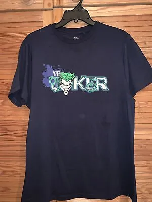 Buy THE JOKER DC COMICS Men's Navy  T-Shirt *NEW* Size Large • 8.99£