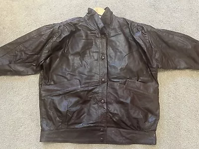 Buy MILAN Designer Vintage Real Leather Jacket Coat Men Women Unisex Brown XXL BNWOT • 45£
