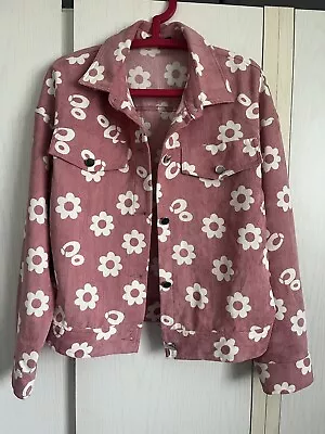 Buy Shein Pink Denim Style Jacket Size M • 5£